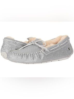 UGG Dakota Sparkle Slipper (Silver) Moccasin Slippers
Size 7
